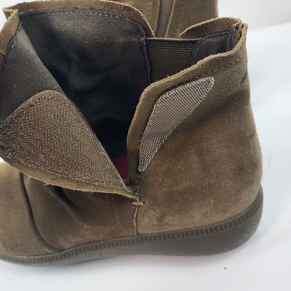 Munro Women Scout Brown Suede Ankle Booties Size 6.5W Wide - Picture 5 of 13